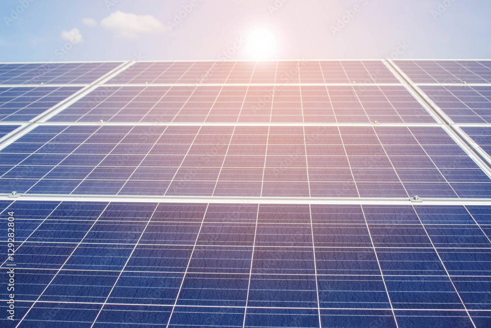 Solar panels at sun Solar panels at sun