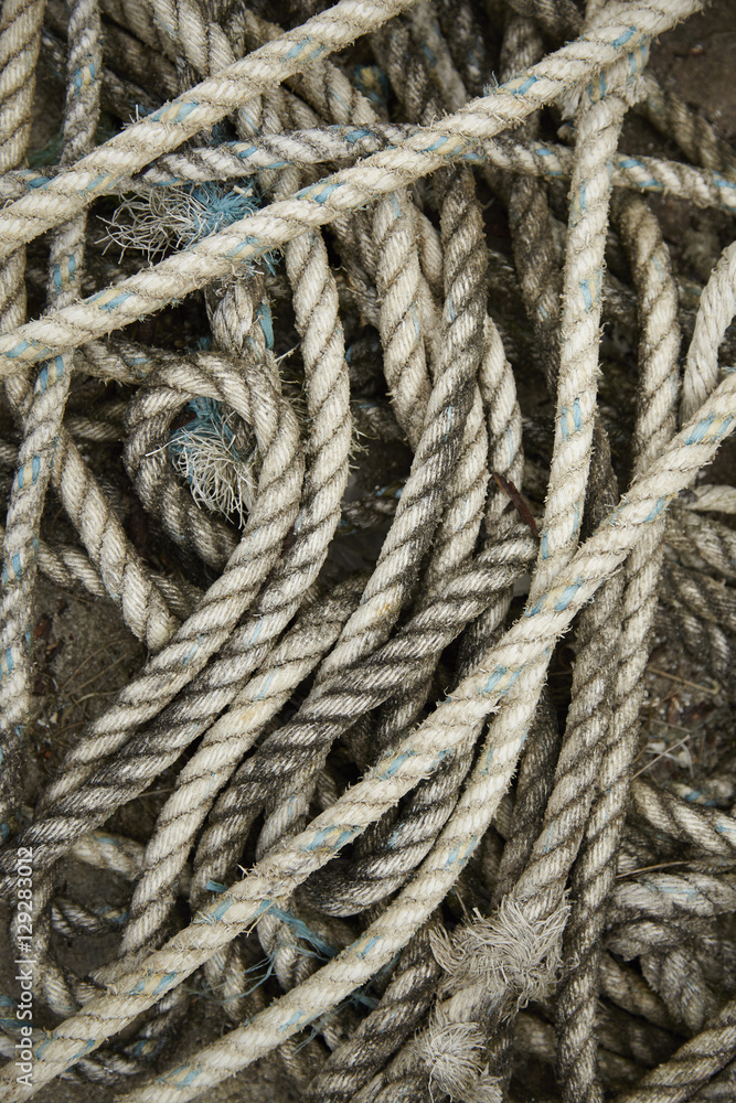 A whole page of tangled fishing rope background texture