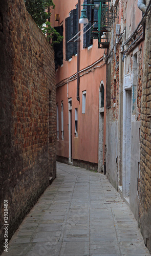 the narrow street in Venice