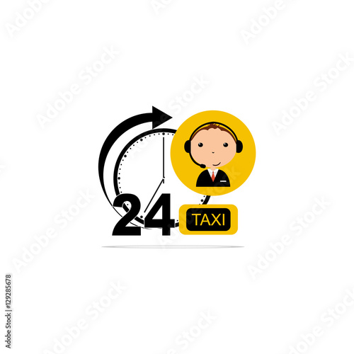 taxi man call center icon