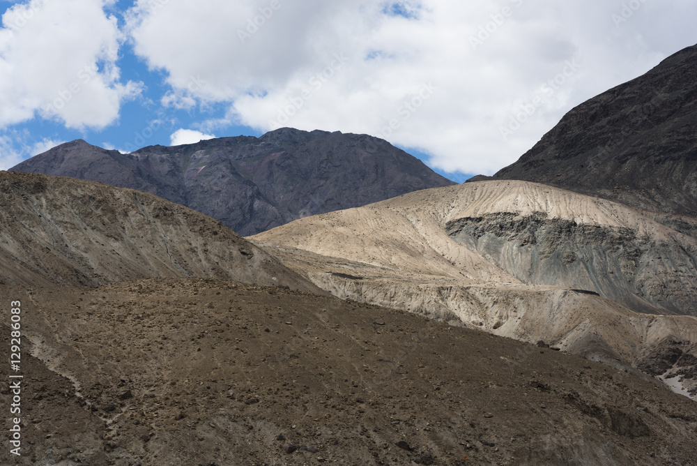 Mountain formation in Ladakh, India, Asia