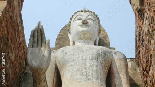 Standing Buddha image, Wat Mahathat, Sukhothai Historical Park, Thailand