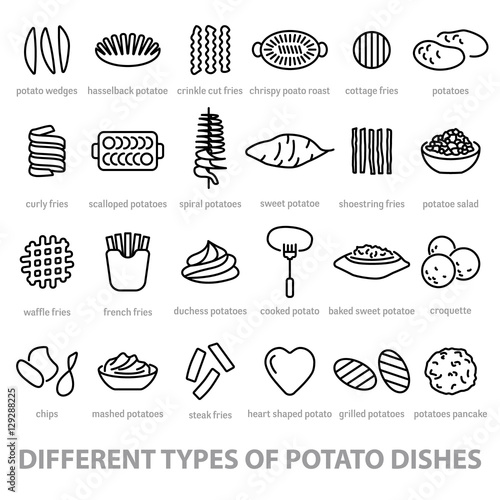 different types of potato dishes