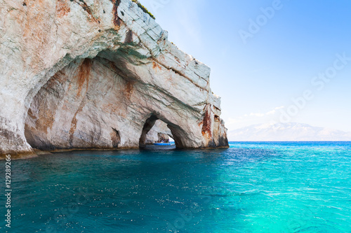 Blue caves, rocks of Greek island Zakynthos