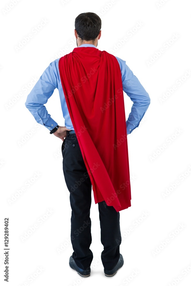 Businessman pretending to be a super hero Businessman pretending to be a super hero