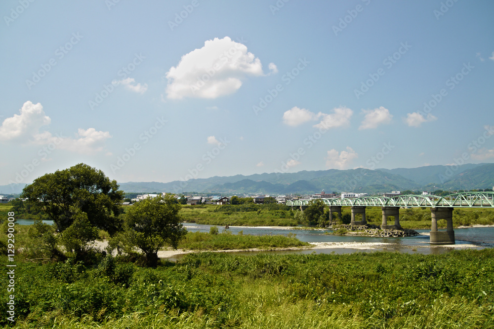 紀の川と鉄橋