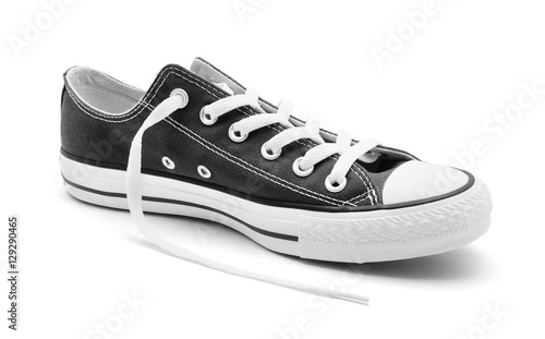 Black sneaker on a white background