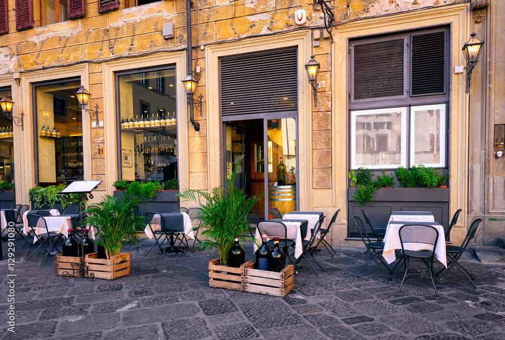 Old cozy street in Florence, Tuscany. Italy
