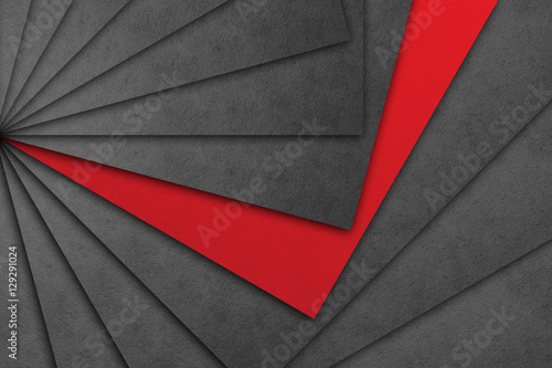 Obraz na płótnie Material design wallpaper. Real paper texture. Gray shades and red w salonie