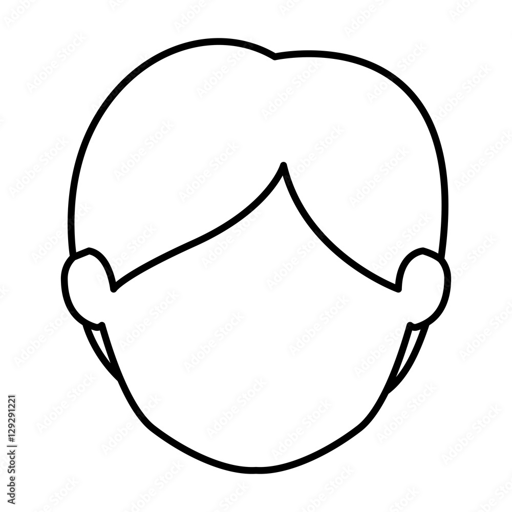 Man head icon. Male avatar person people and human theme. Isolated design. Vector illustration Man head icon. Male avatar person people and human theme. Isolated design. Vector illustration