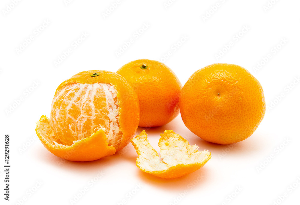 tangerine or mandarin fruit isolated on white background tangerine or mandarin fruit isolated on white background