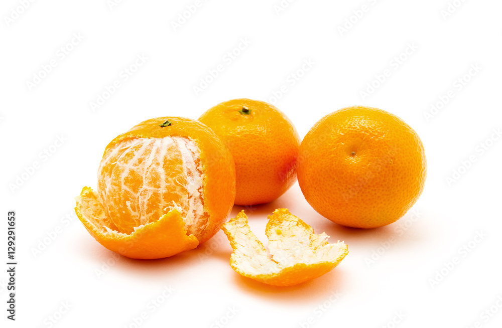 tangerine or mandarin fruit isolated on white background tangerine or mandarin fruit isolated on white background