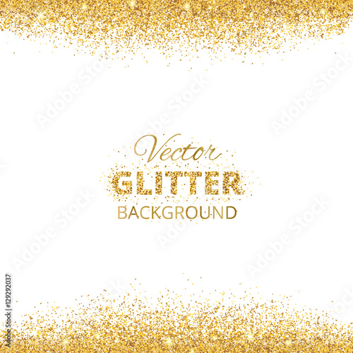 Background with glitter golden frame and space for text.