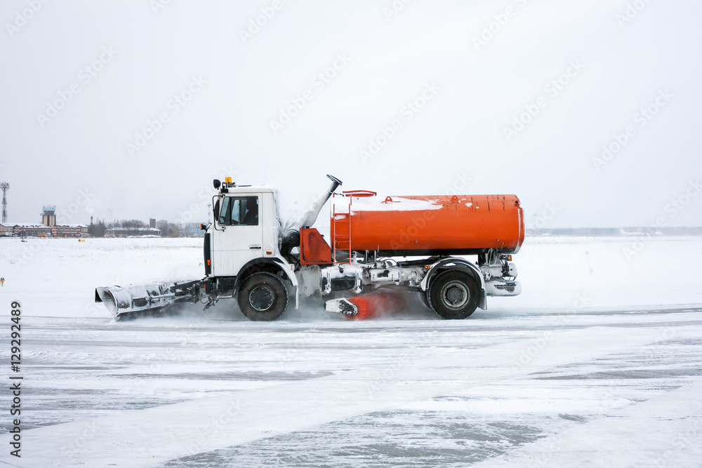 Snow machine at the airport