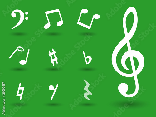 music notes icon set