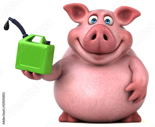 Fun pig - 3D Illustration