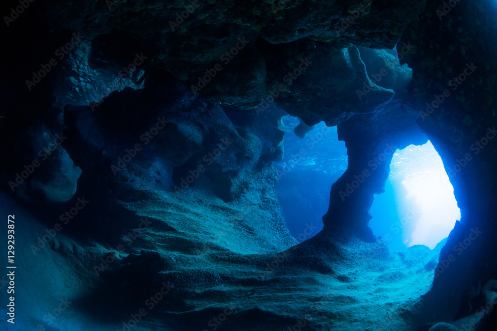 Underwater cave Stock Photo Adobe Stock