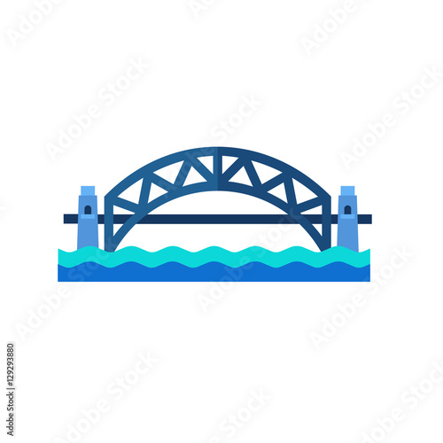 Harbour bridge in Australia vector icon