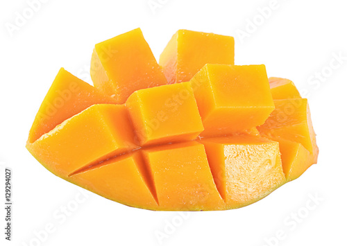 The mango fruit isolated on white