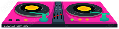 DJ music machine in pink color