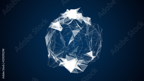 Abstract technology and science background futuristic network, plexus background. photo