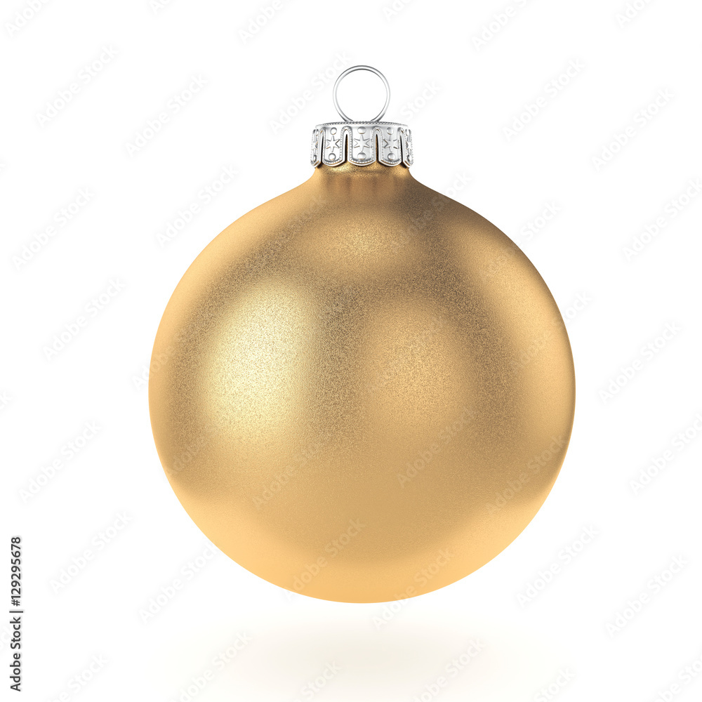 3D rendering gold Christmas ball 3D rendering gold Christmas ball