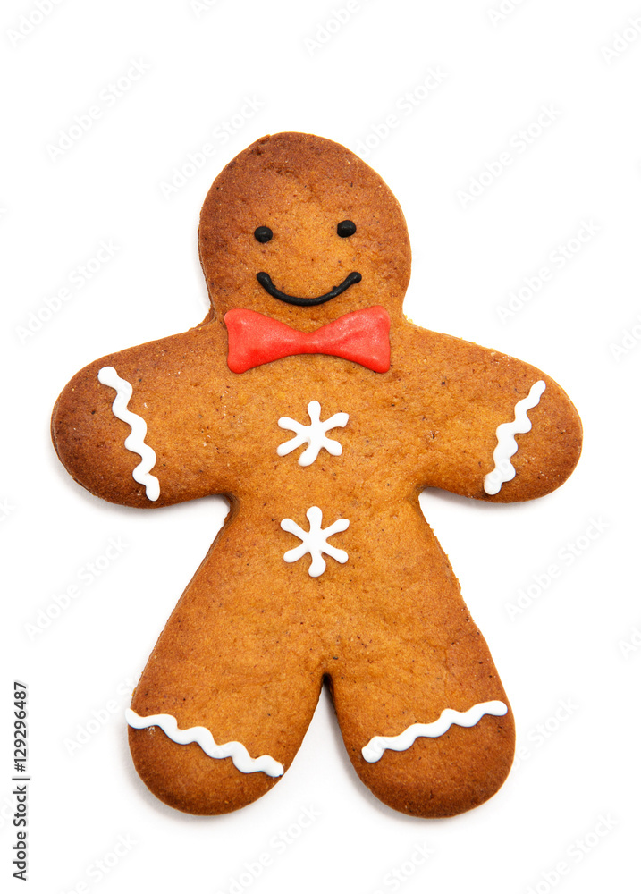 Gingerbread man isolated on white background Gingerbread man isolated on white background
