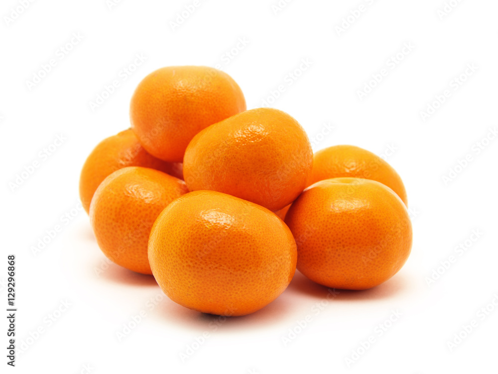 ripe juicy tangerine on a white background ripe juicy tangerine on a white background