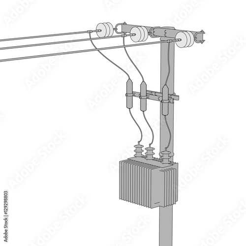 2d cartoon illustration of electric lines © bescec