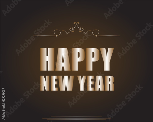 Happy New Year lettering Greeting Card