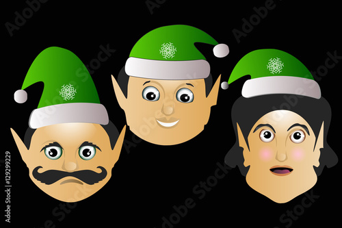 the elves a few icon vector normal clumsy brute on  black background to separate easily