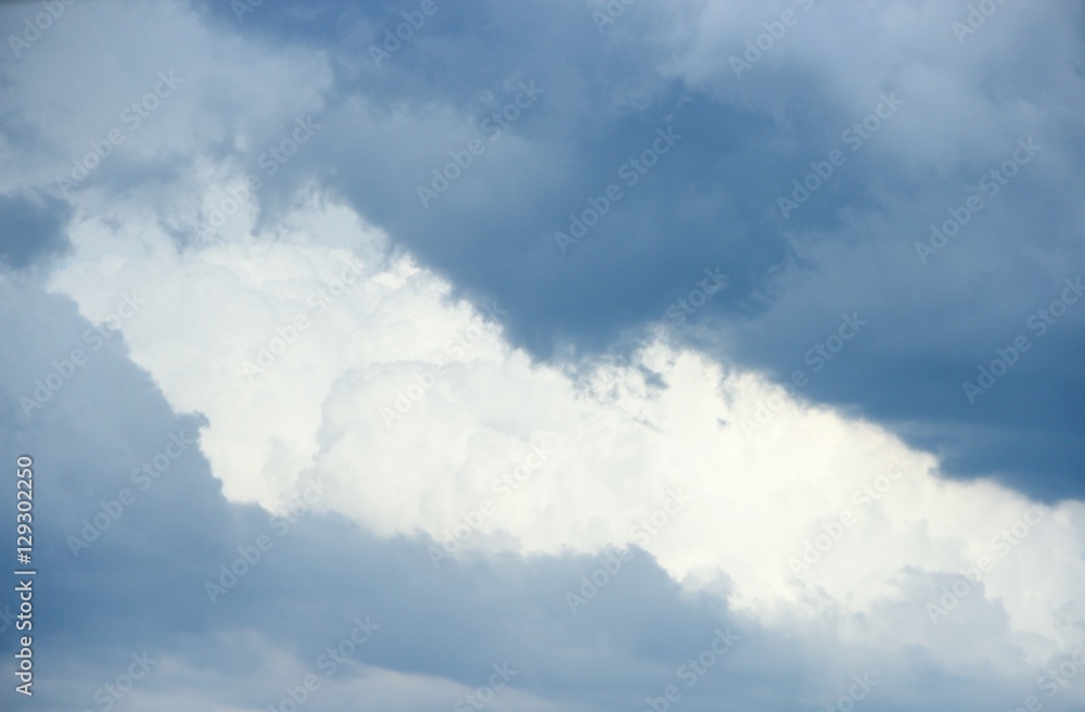 blue sky and big cloud with covered raincloud beautiful in nature