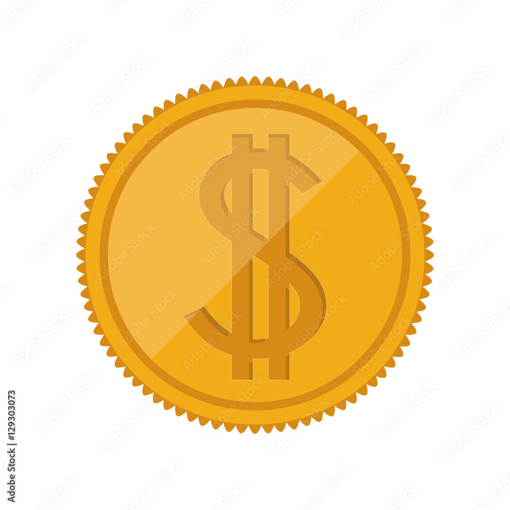Coin icon. Money financial item commerce market and buy theme. Isolated design. Vector illustration Coin icon. Money financial item commerce market and buy theme. Isolated design. Vector illustration