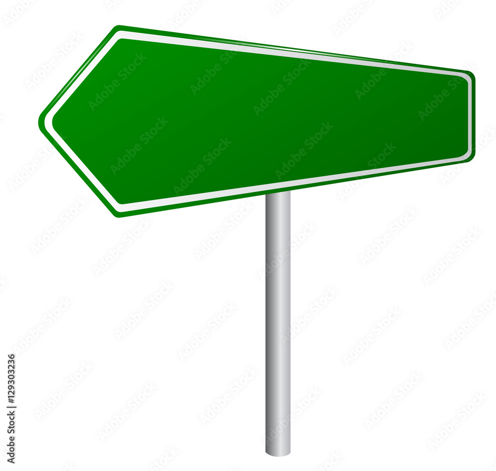 Blank Green Road Sign Blank Green Road Sign