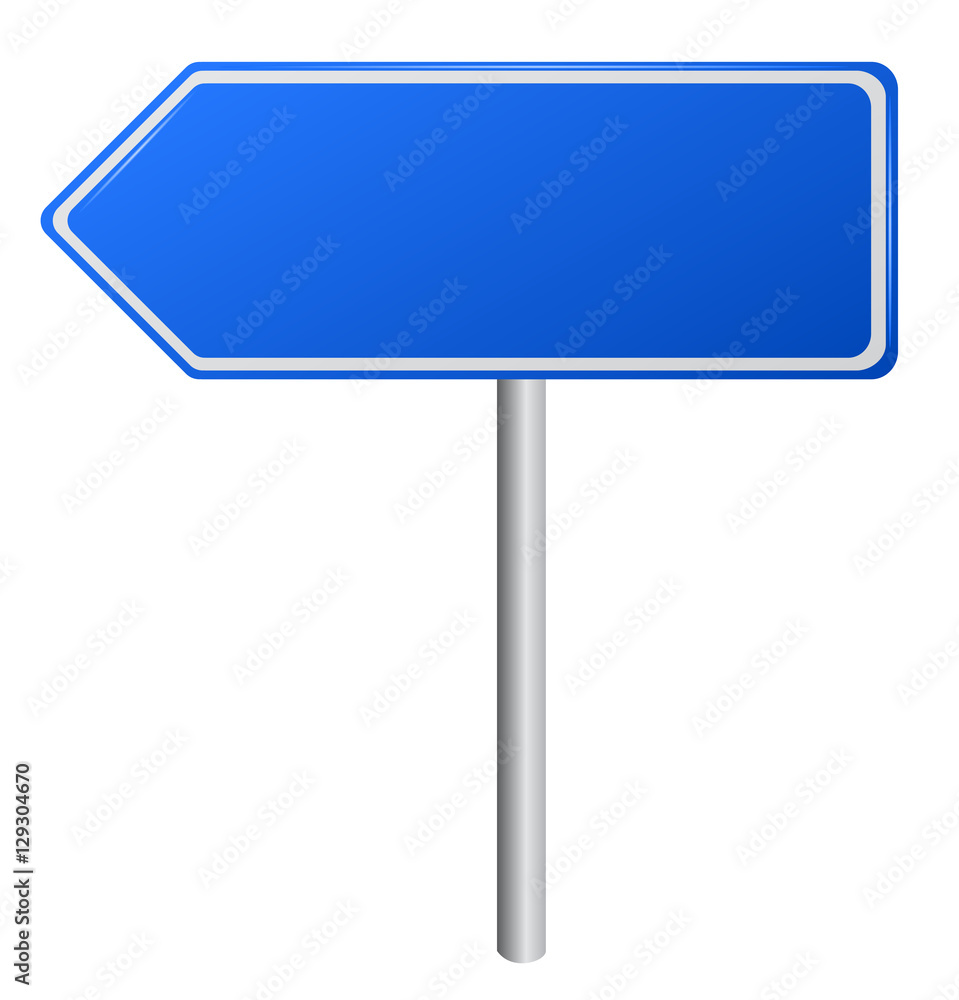 Blank Blue Road Sign Blank Blue Road Sign