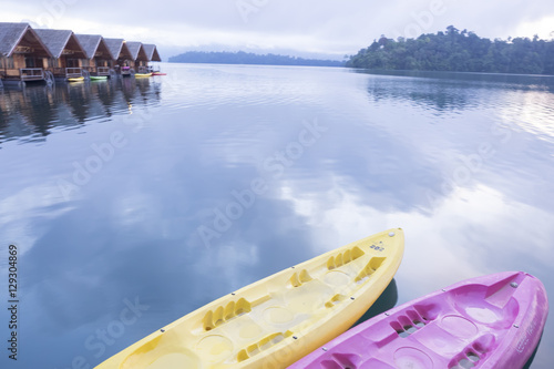 canoes on water