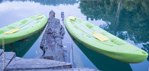 canoes on water