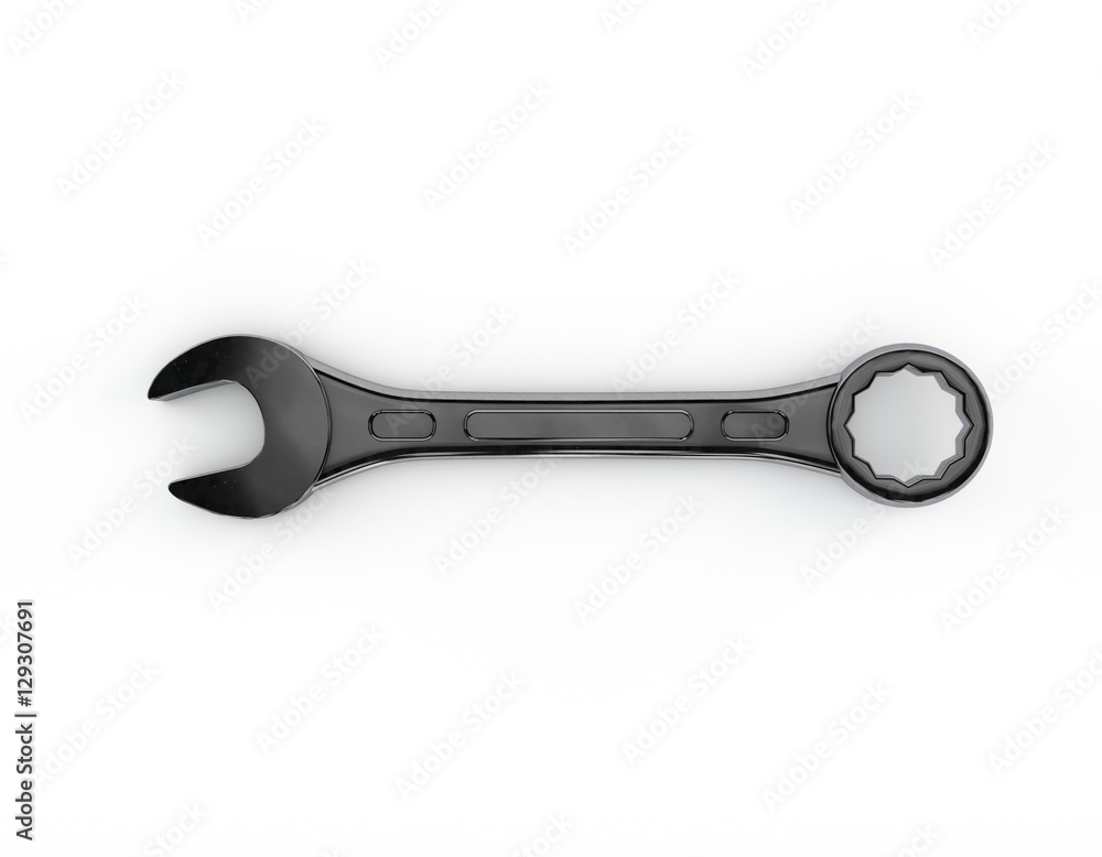 Wrench. Isolated on white background.3D rendering illustration. Wrench. Isolated on white background.3D rendering illustration.