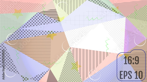 Memphis seamless pattern. Geometric elements memphis in the styl