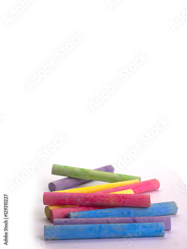 chalk in a variety of colors