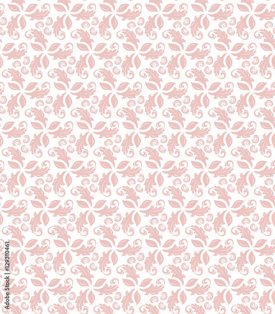 Floral vector pink ornament. Seamless abstract classic background with flowers. Pattern with repeating elements Floral vector pink ornament. Seamless abstract classic background with flowers. Pattern with repeating elements
