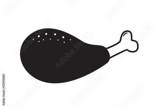 icon Chicken Drumstick, vector