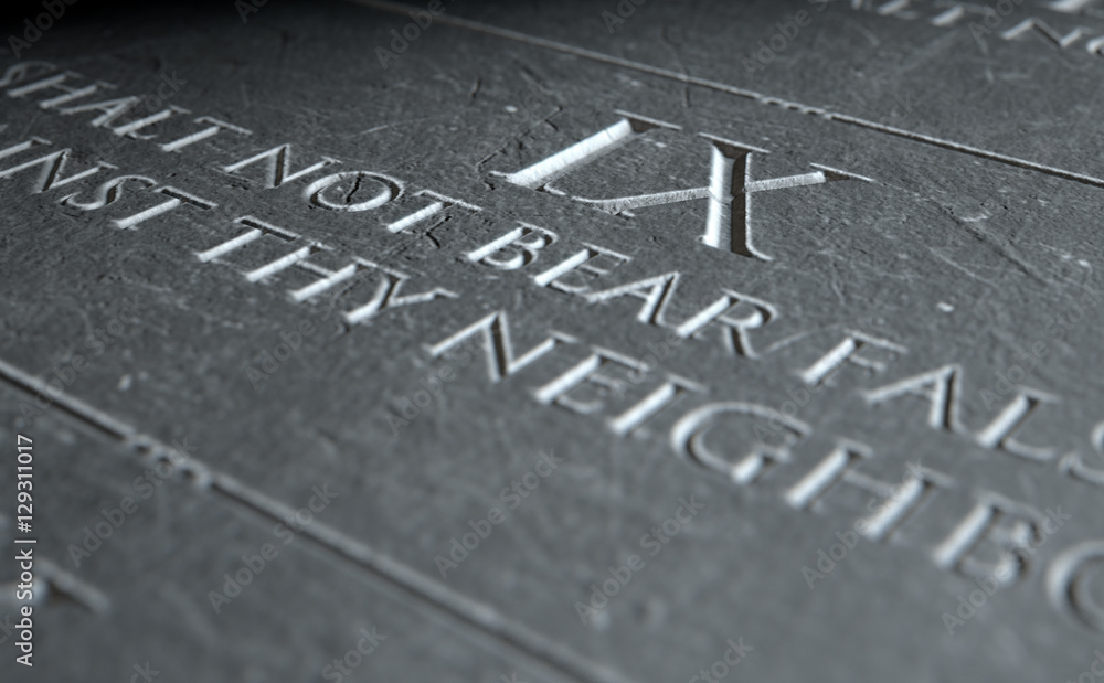 Fototapeta premium The Ninth Commandment