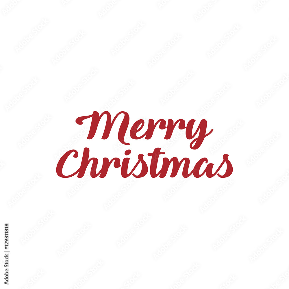 Merry Christmas. Text calligraphic lettering design card template Merry Christmas. Text calligraphic lettering design card template