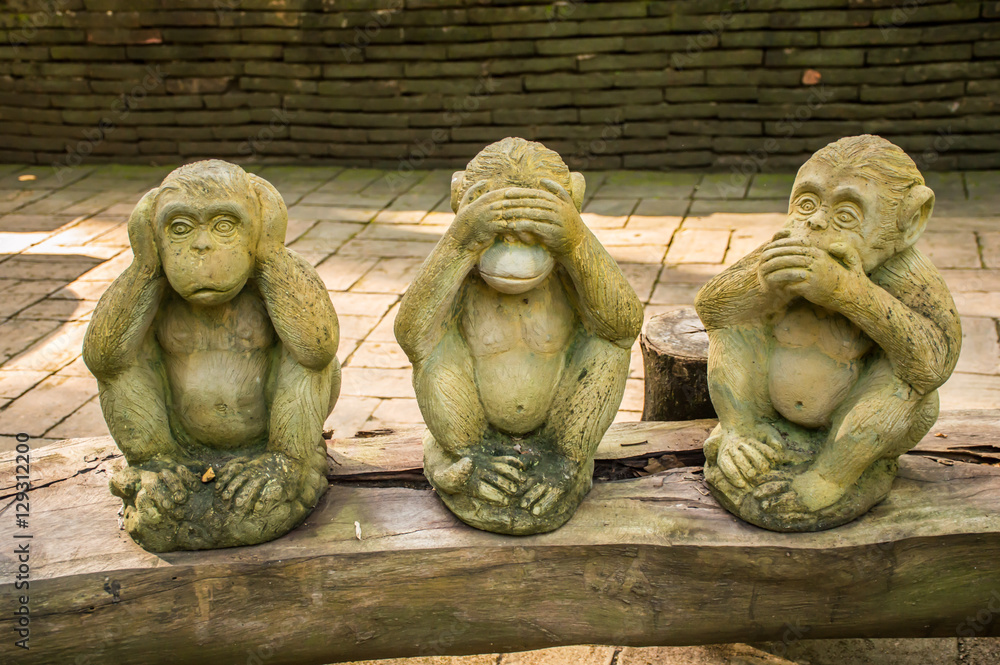 Fototapeta premium monkey abstract sclupture