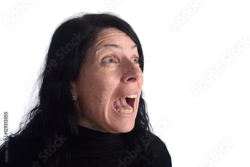 Screaming woman