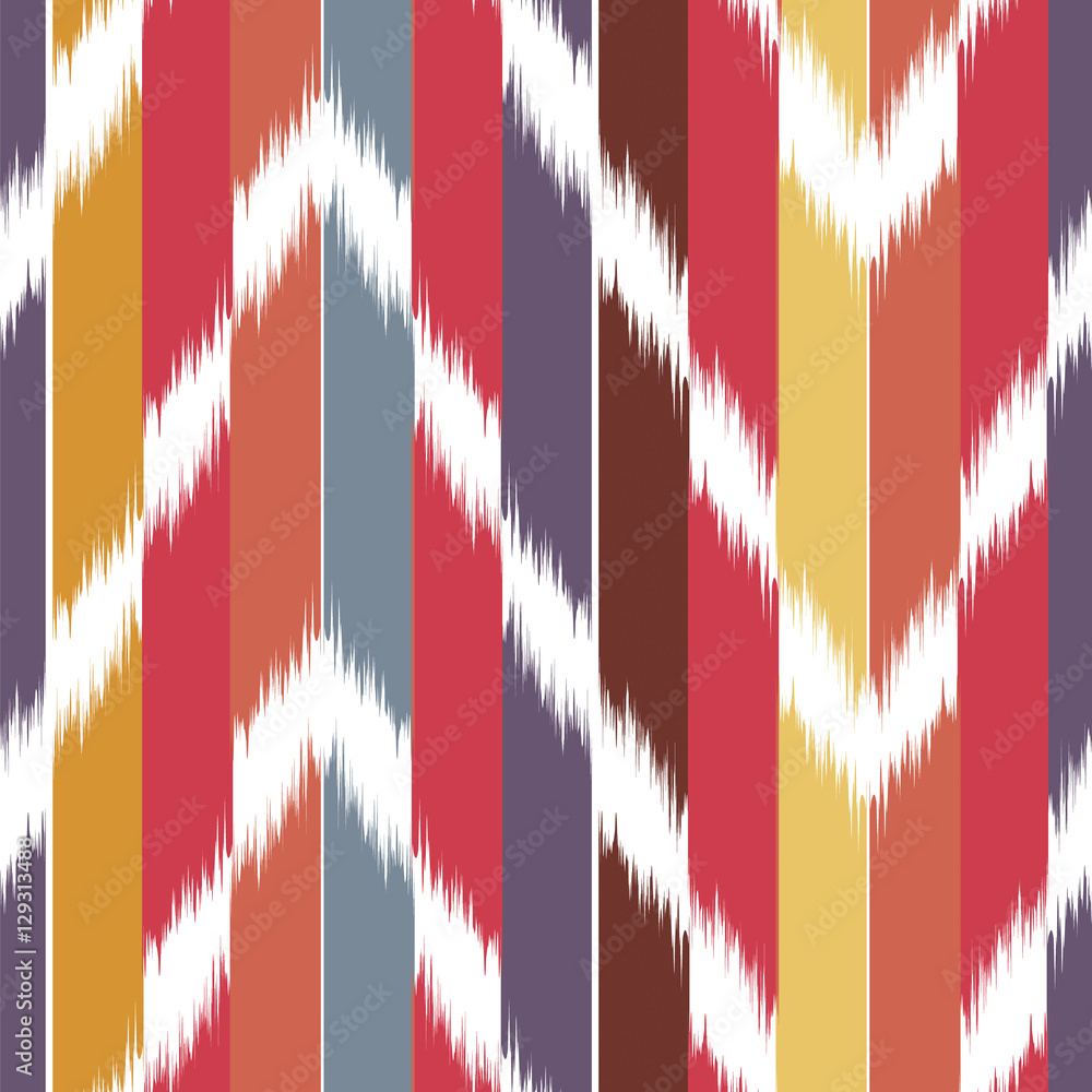 Ikat Seamless Pattern Design for Fabric. Ikat Seamless Pattern Design for Fabric.
