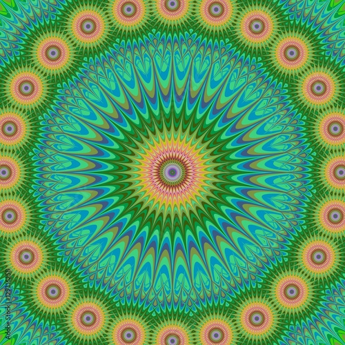 Colorful abstract mandala fractal background