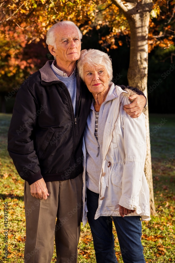 Senior couple embracing 