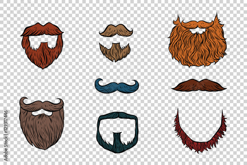 stylish beard and moustache set collection